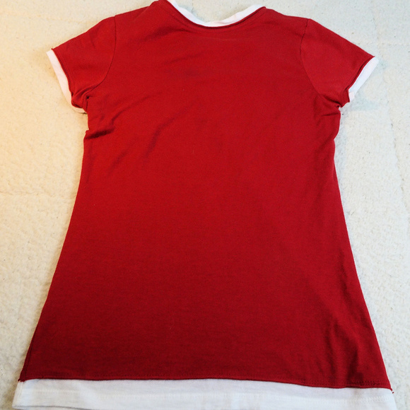 NCAA Ohio State Buckeyes Red Shirt Cap Sleeves Med - Picture 2 of 3